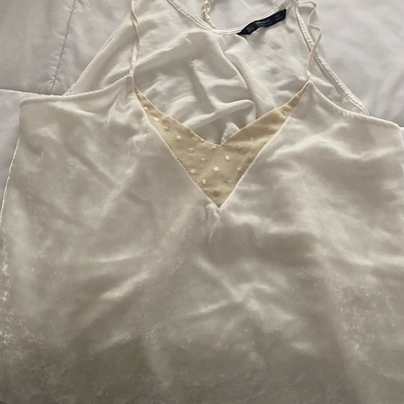 Zara Tops - Zara Basic Trafalac White soft tank top